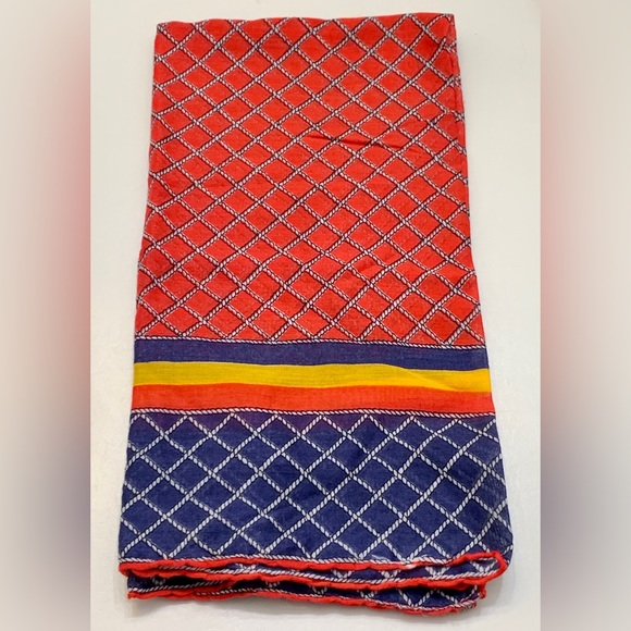 Vintage 1970s 100% Silk DANIEL LA FORET 20” x 20” Scarf Bandanna Kerchief Wrap - Picture 12 of 12